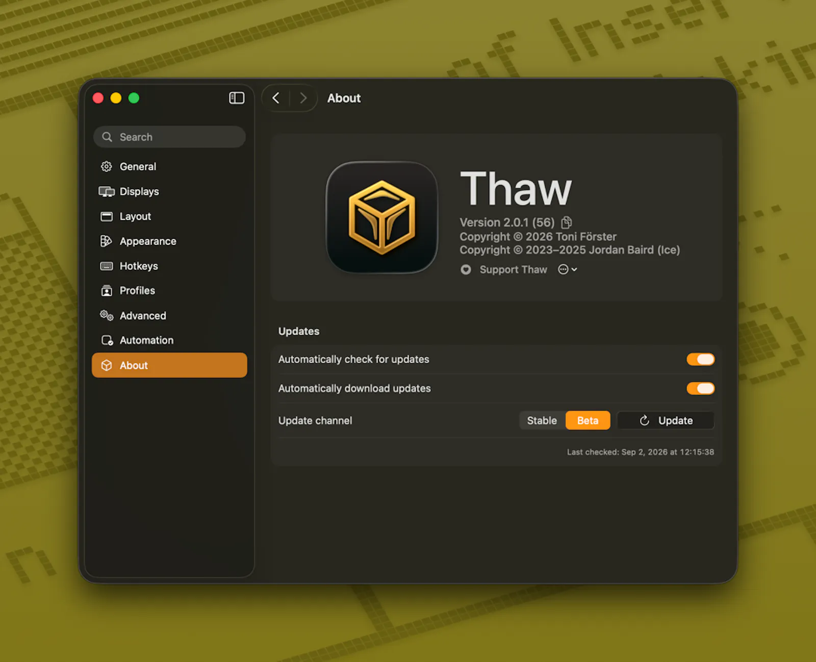 Thaw screenshot 6