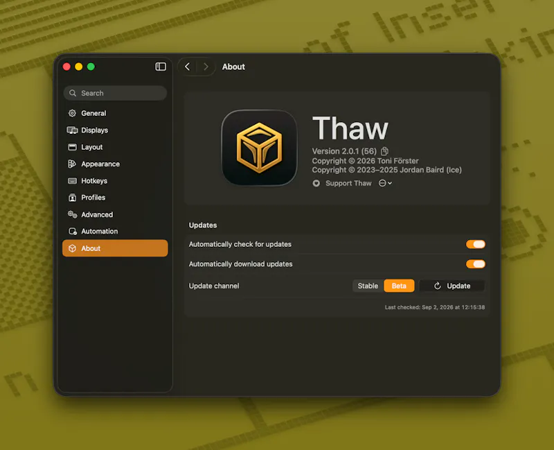 Thaw screenshot 6