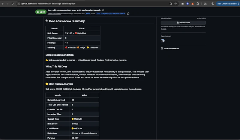 DevLens screenshot 3