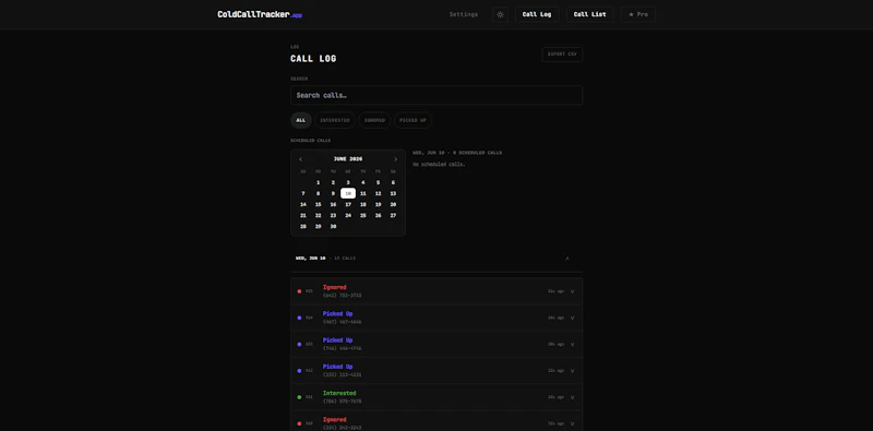 ColdCallTracker screenshot 3