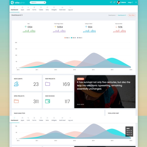Elite Admin Template gallery image