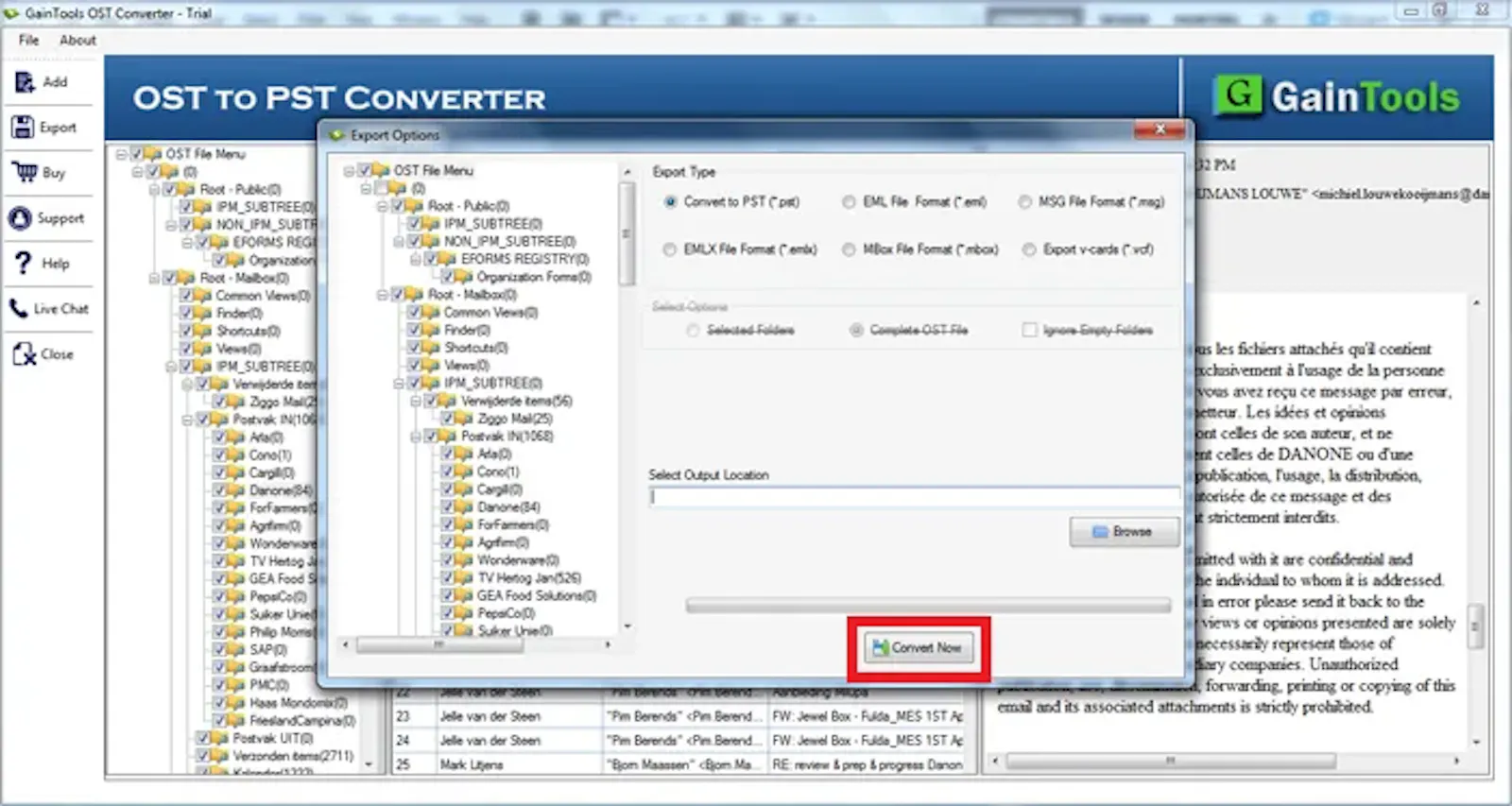 GainTools OST to MSG Converter screenshot 2