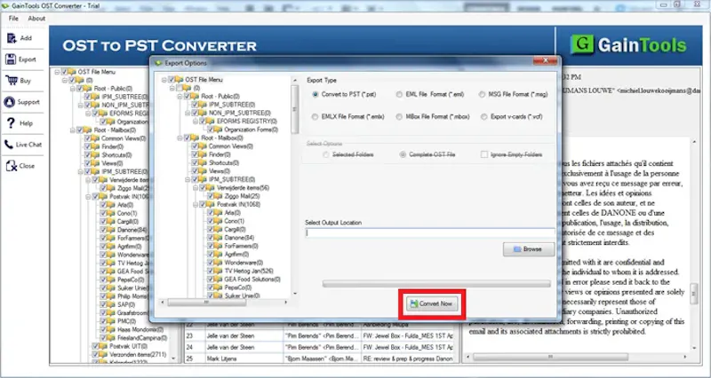 GainTools OST to MSG Converter screenshot 2