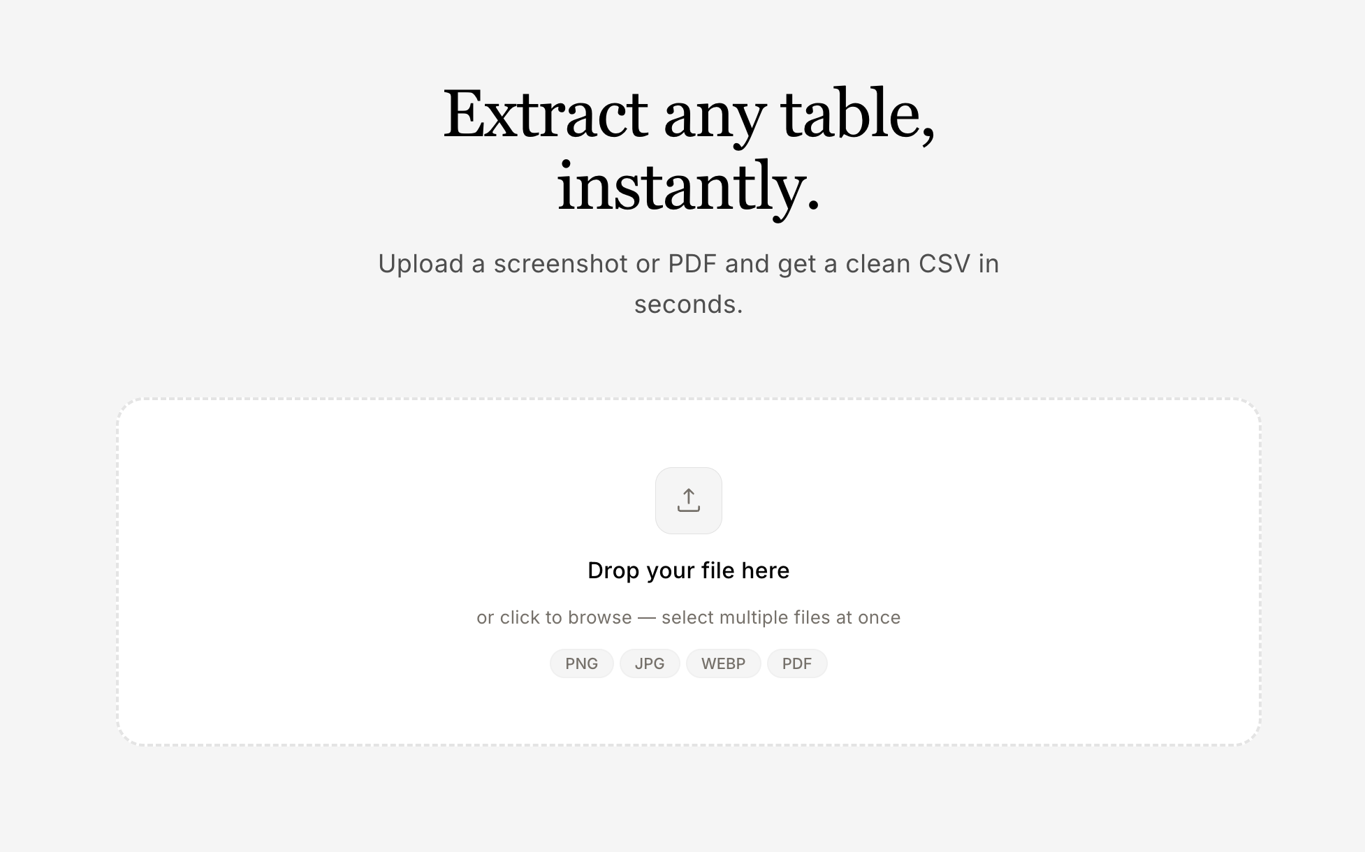 ExtracTable gallery image