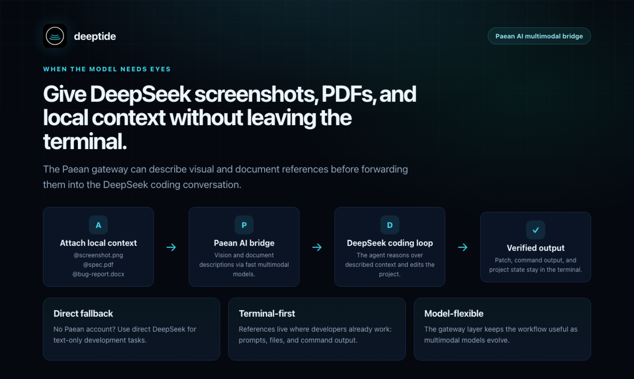 Deeptide -A Native DeepSeek Coding Agent gallery image