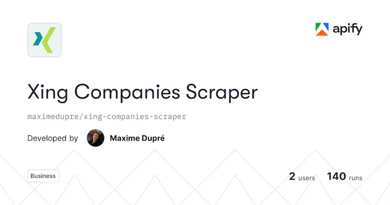 Xing Companies Scraper screenshot 1