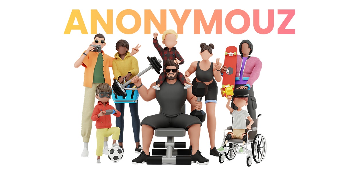 Anonymouz - อักขระ 3 มิติที่ไร้หน้าตา - อักขระ 3 มิติแบบไร้ใบหน้าของครอบครัวในรูปแบบผสมและการจับคู่ media 1