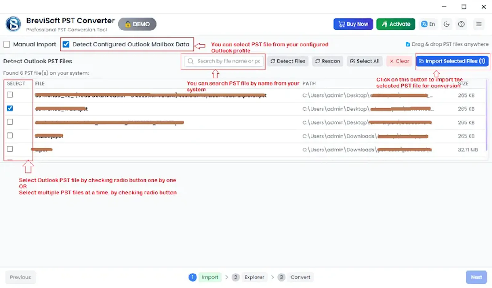 BreviSoft Outlook PST Converter Tool screenshot 2