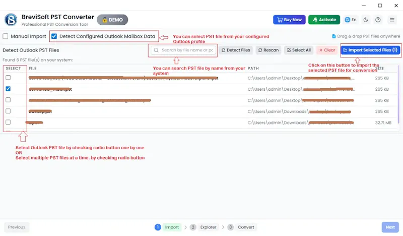 BreviSoft Outlook PST Converter Tool screenshot 2