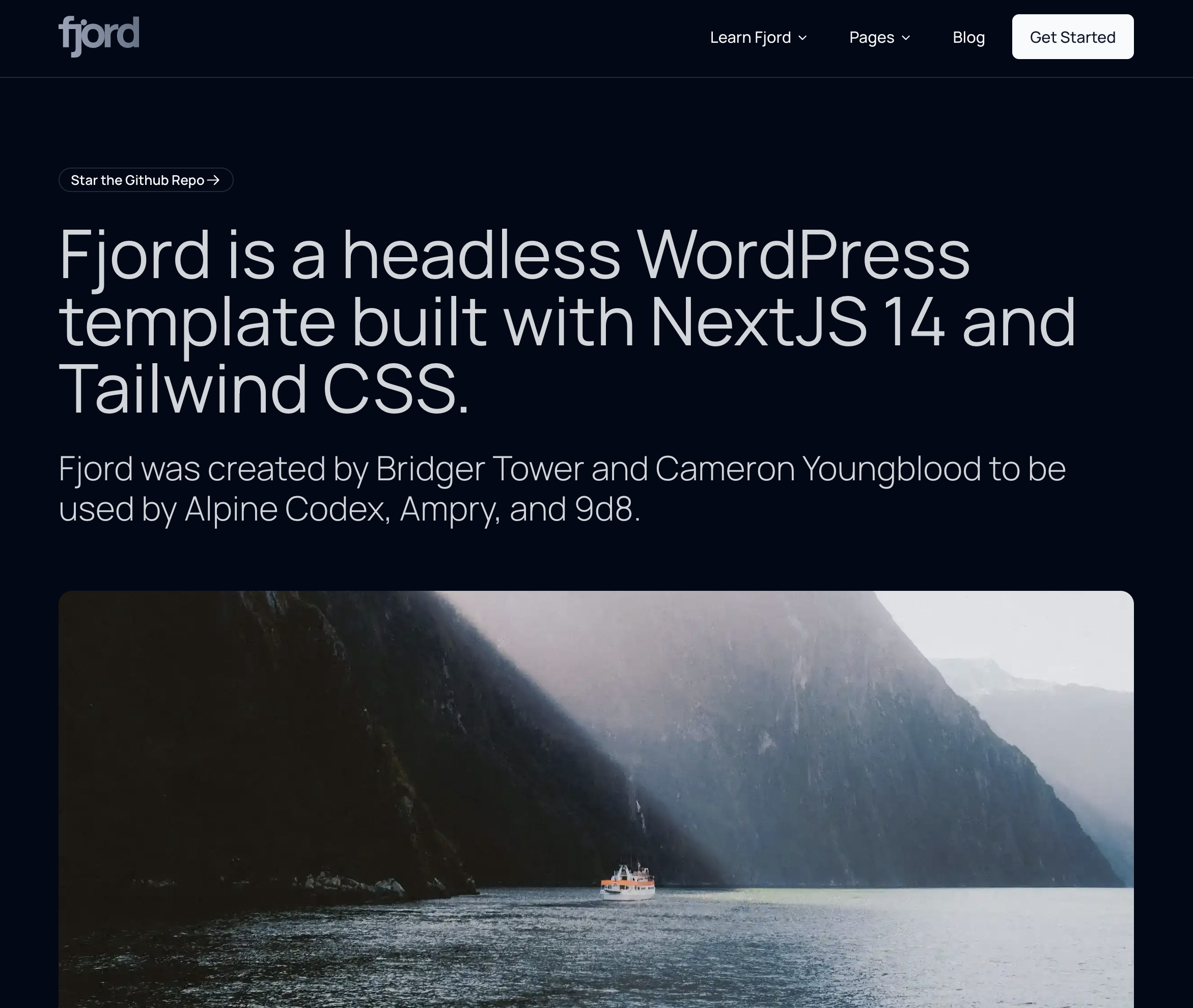 Fjord :: Next JS 14 Headless WordPress media 1