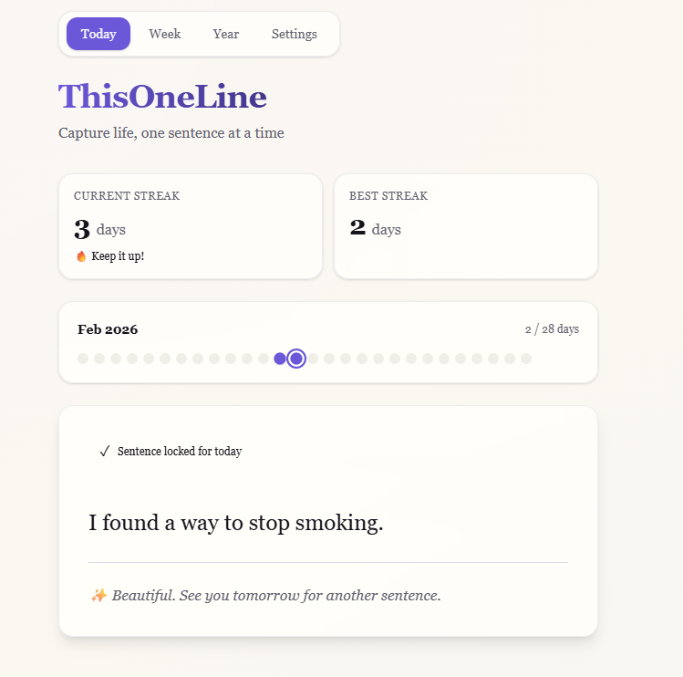 ThisOneLine - Product Hunt launch logo and brand identity