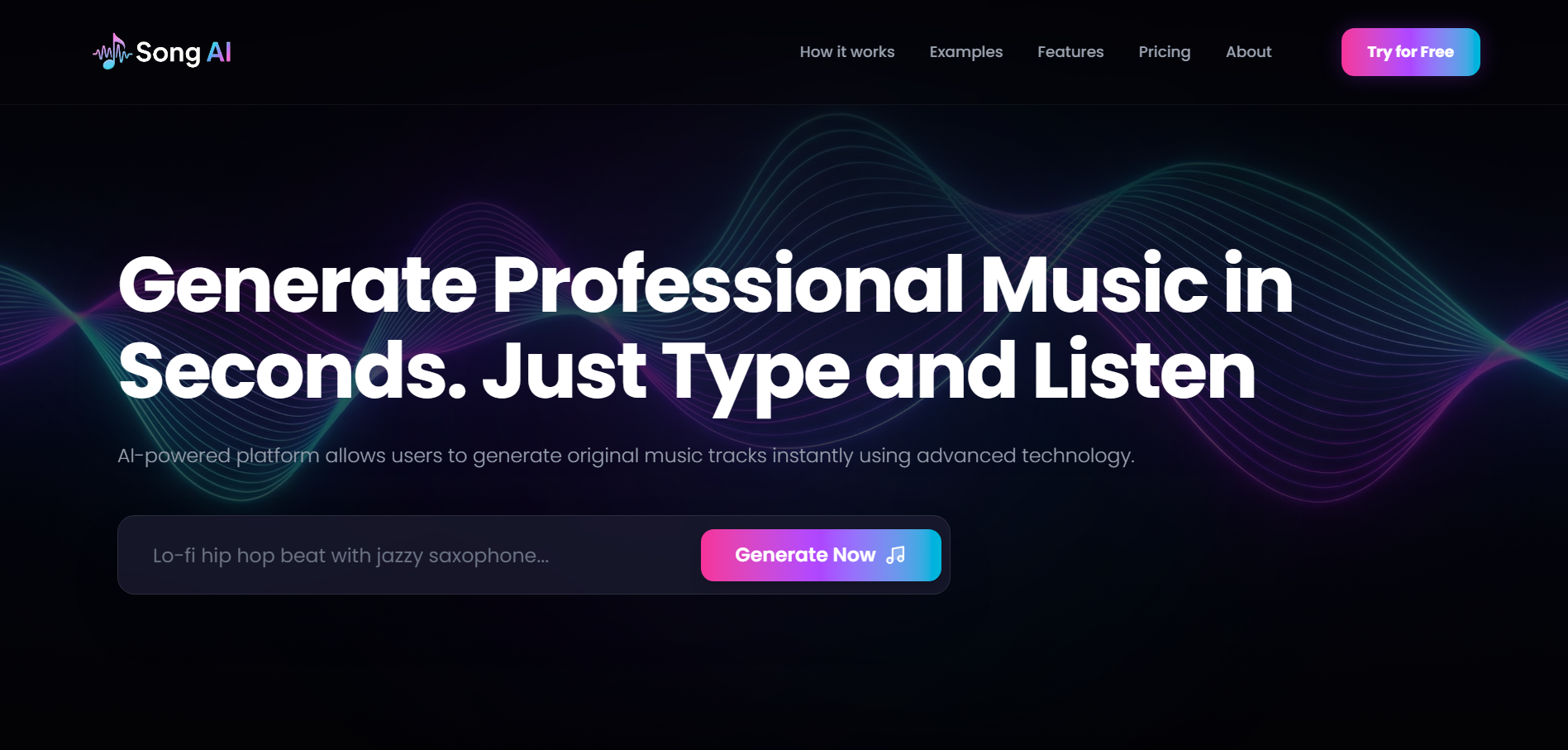 Song AI - Main product screenshot demonstrating key features and user interface