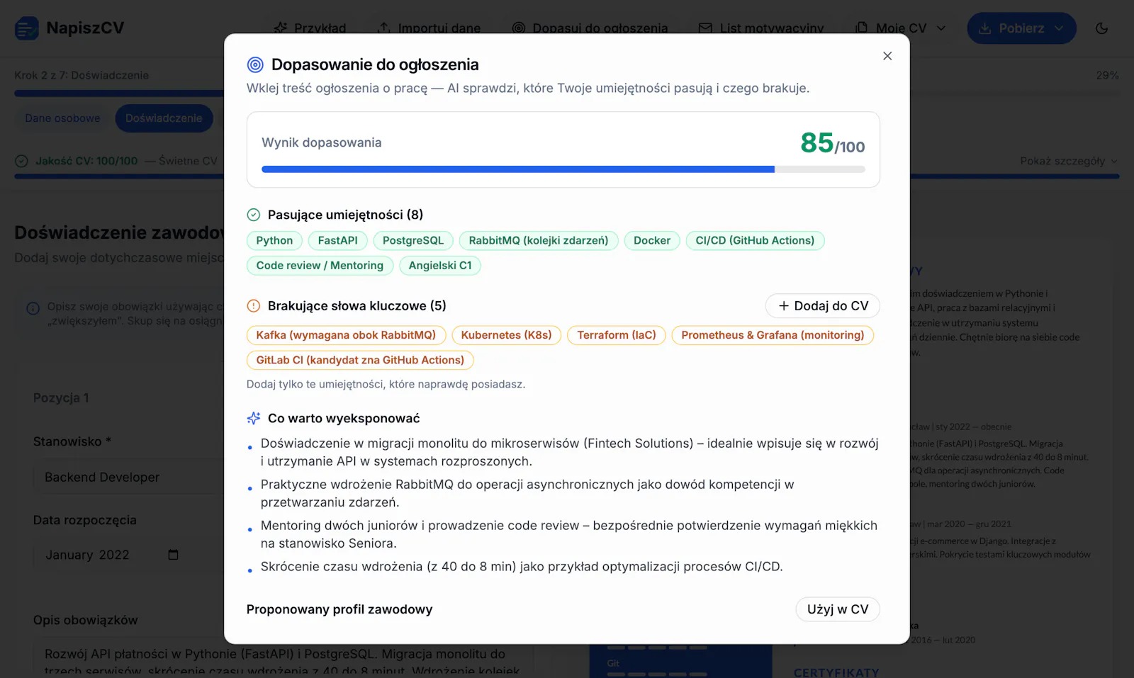 NapiszCV screenshot 3
