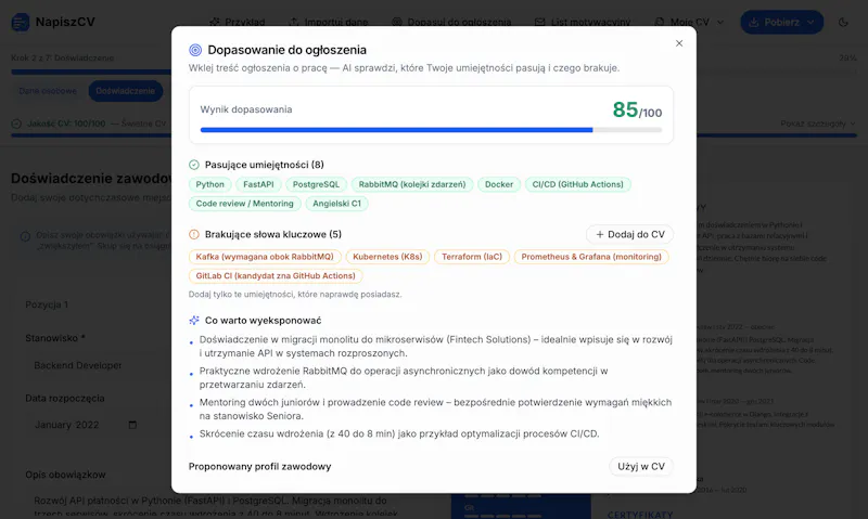 NapiszCV screenshot 3