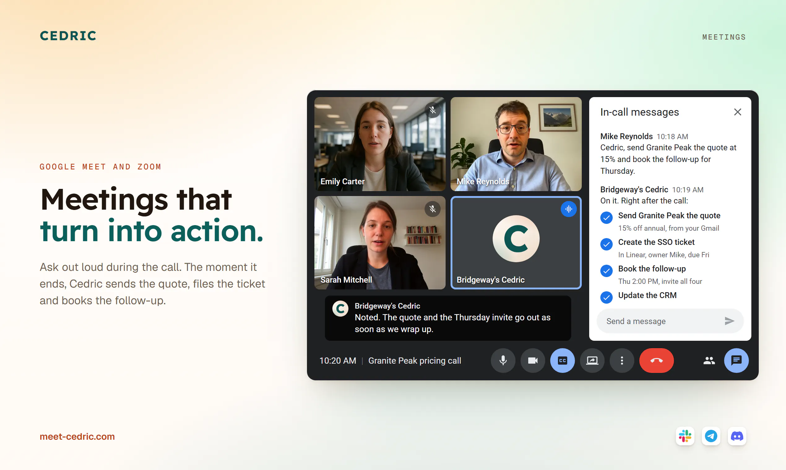 Cedric AI Teammate for Startups gallery image