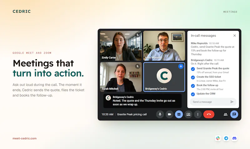 Cedric AI Teammate for Startups screenshot 6