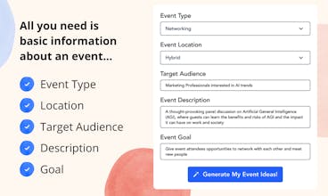 AI Event Idea Generator gallery image