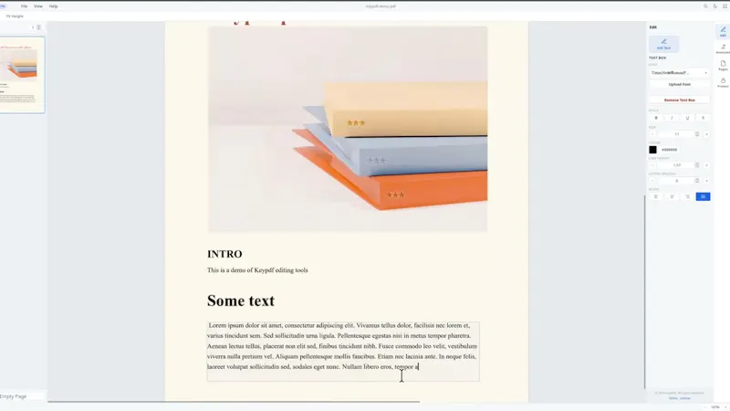 KeyPDF screenshot 1 (video preview)