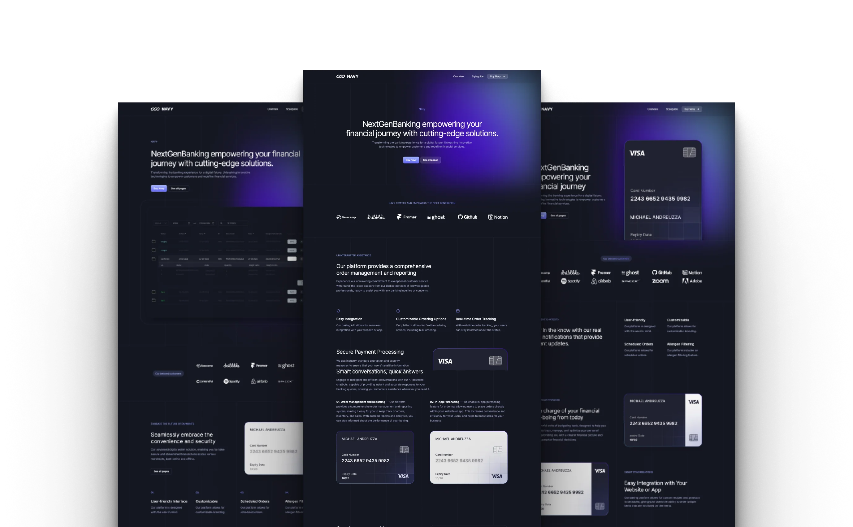 startuptile Navy UI Kit-A dark multipage UI Kit theme made with Astro Tailwind CSS