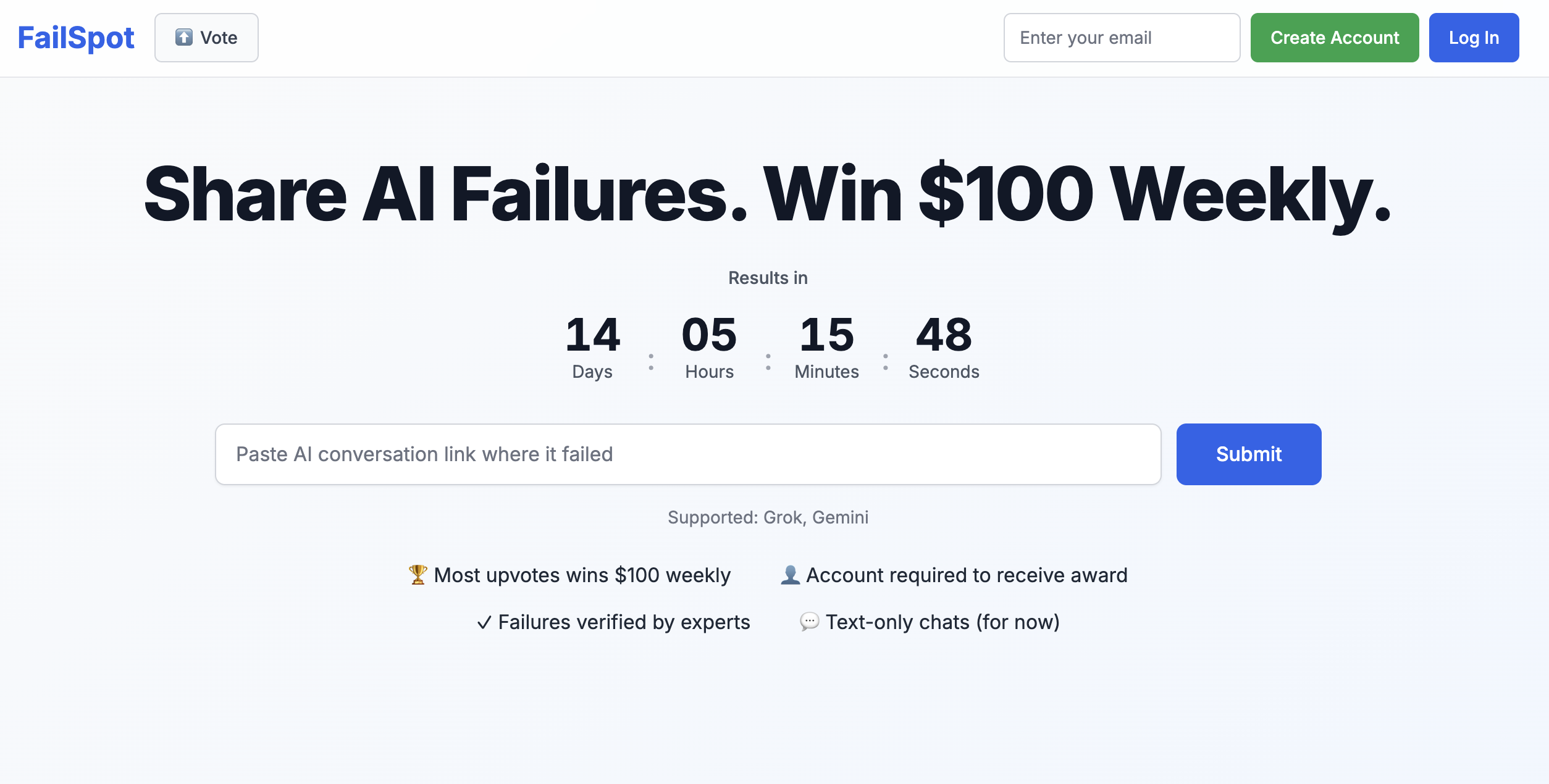 FailSpot-Win $100 weekly for AI Failures gallery image