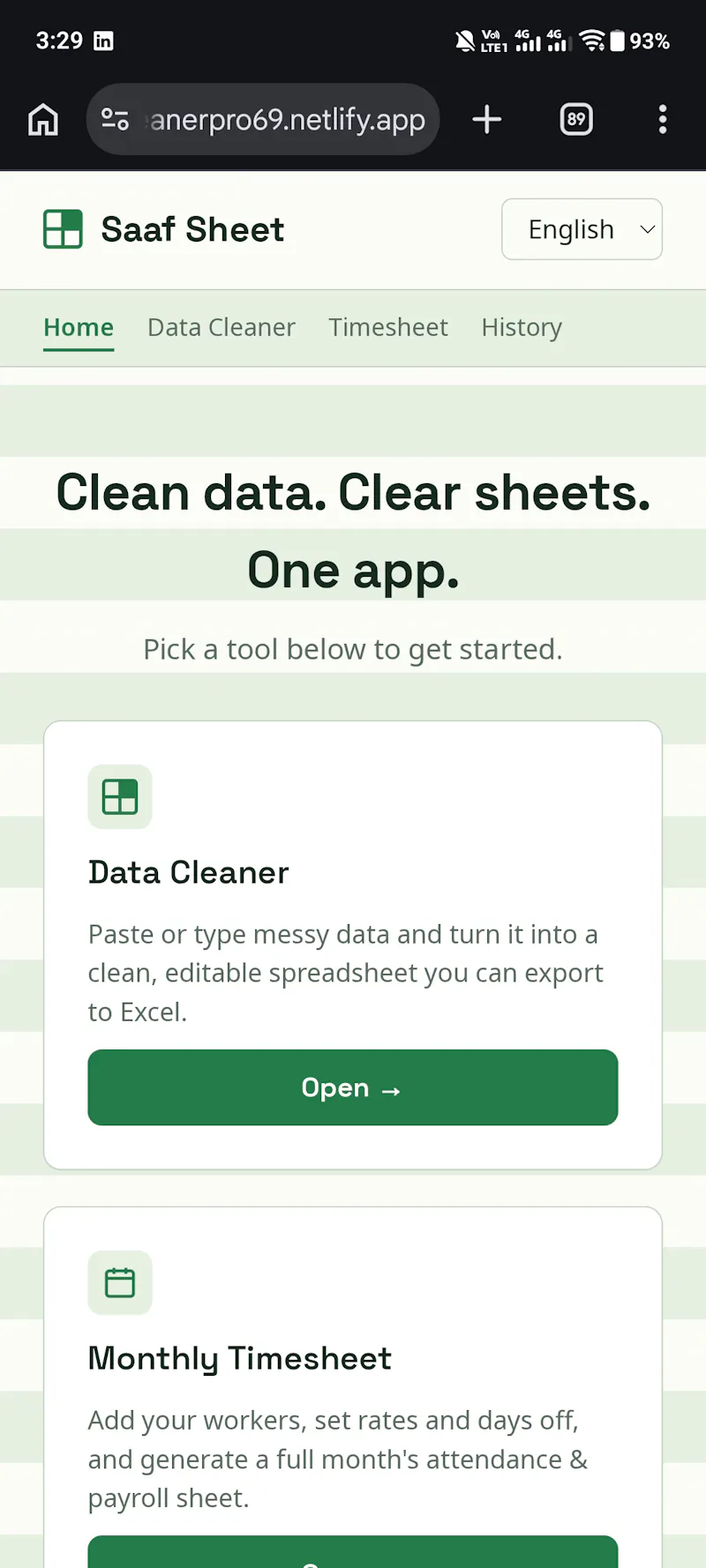 Data Cleaner  screenshot 1