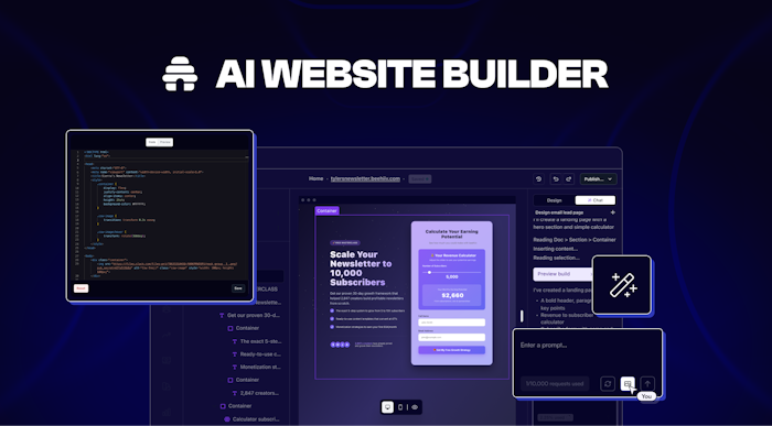 AI Website Builder by beehiiv产品图