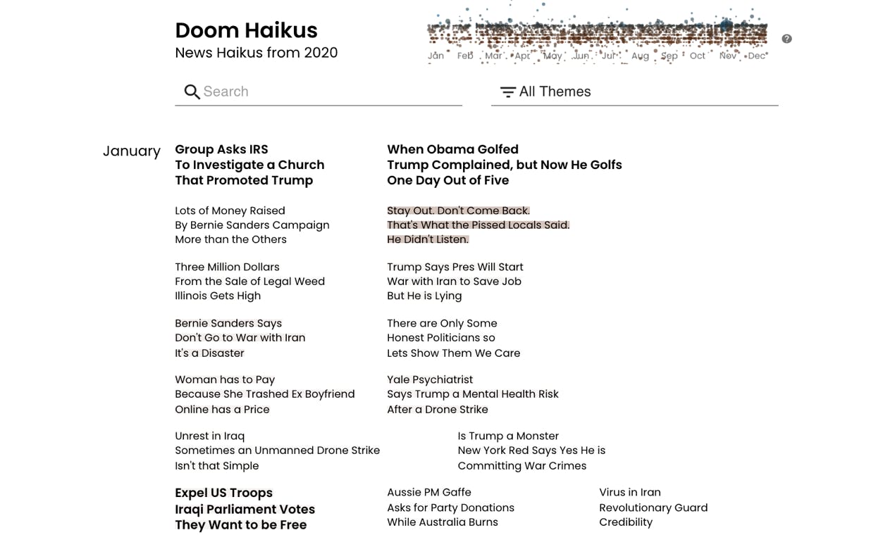 Doom Haikus 2020 media 1