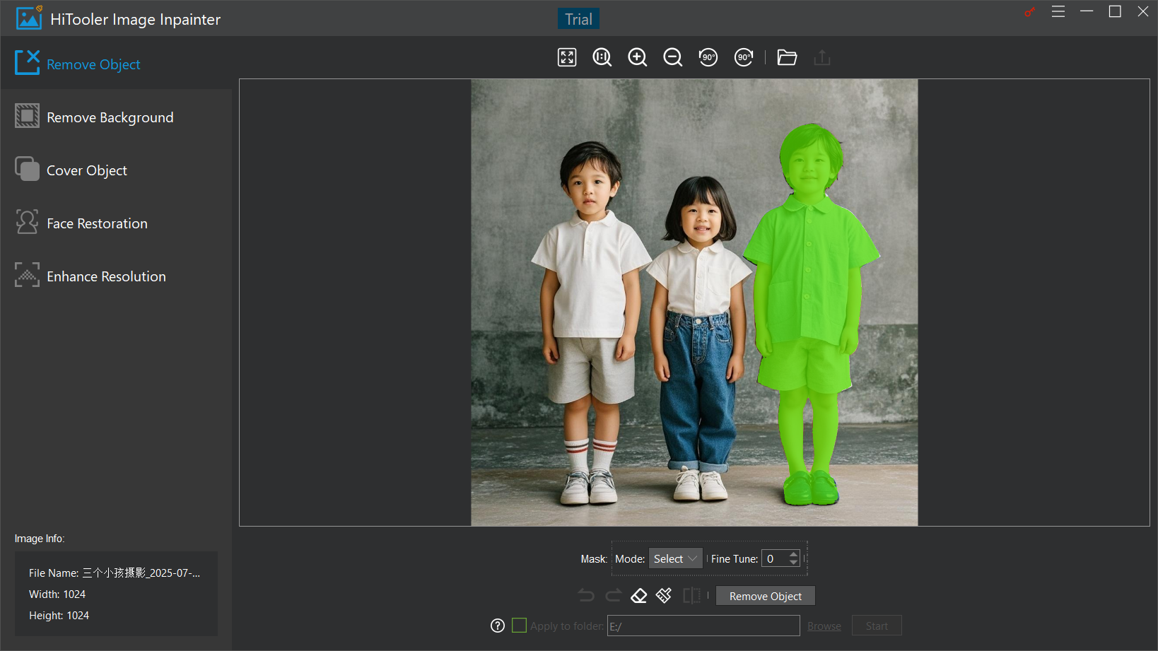 Média L'interinge d'image Hitooler - Supprimer tous les objets de l'image 2