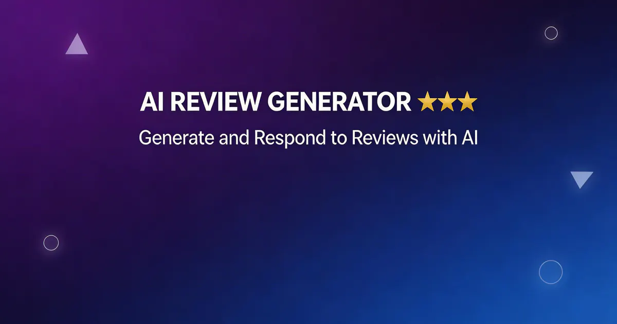 AI Review Generator 项目横幅