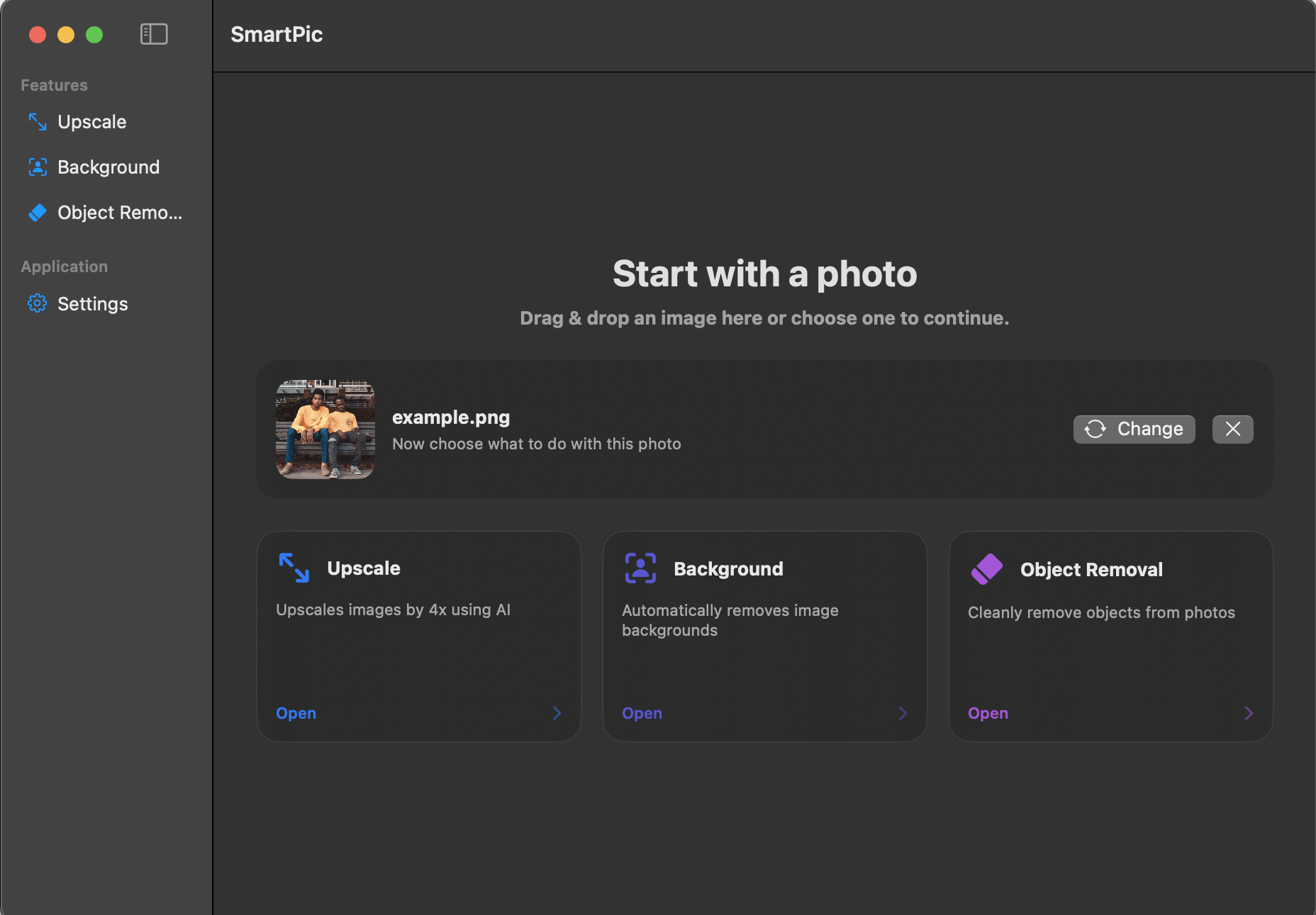 SmartPic - Main product screenshot demonstrating key features and user interface