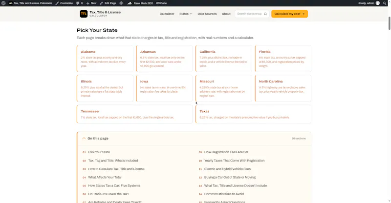 Tax Title and License Calculator screenshot 3