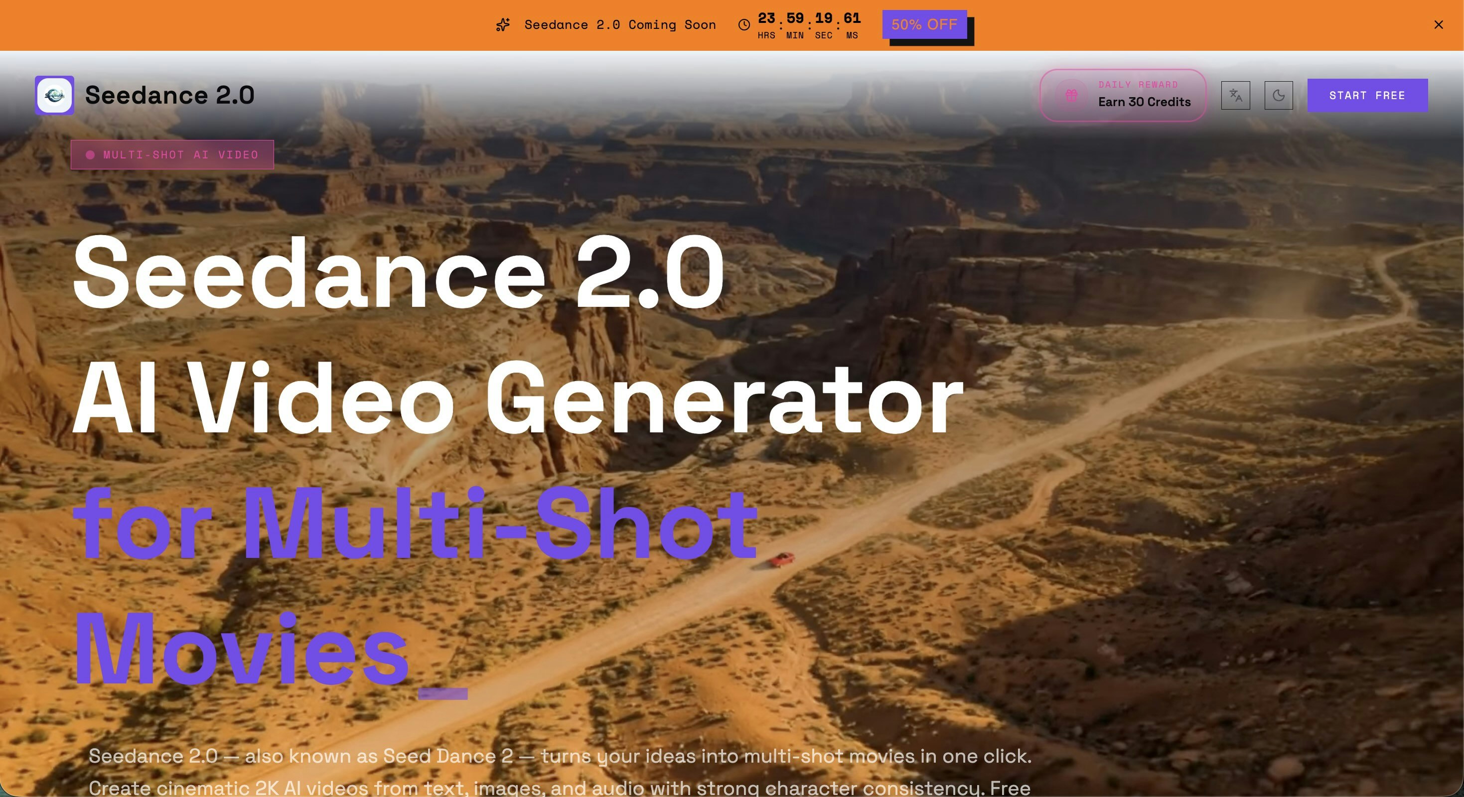 Seedance 2.0 Live - Main product screenshot demonstrating key features and user interface