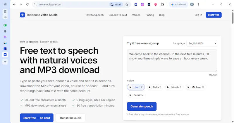 Toolscase Voice Studio screenshot 1