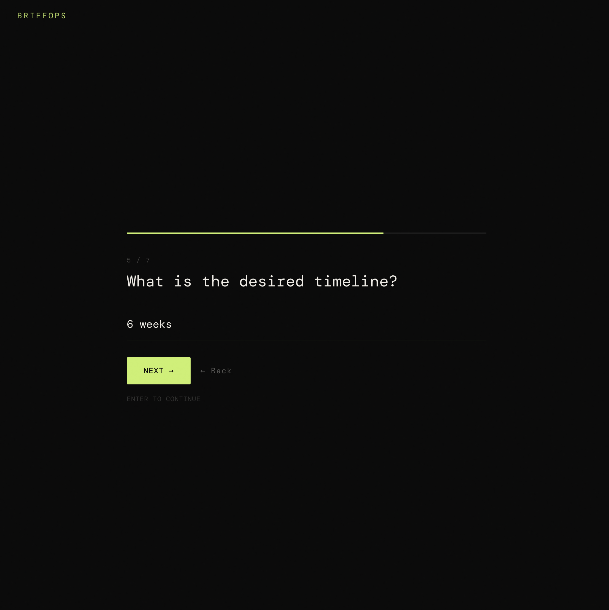 BriefOps — Client Briefs in 60 Seconds gallery image