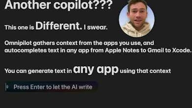 Omnipilot - Universal Autocomplete feature in action, seamlessly integrating with macOS.