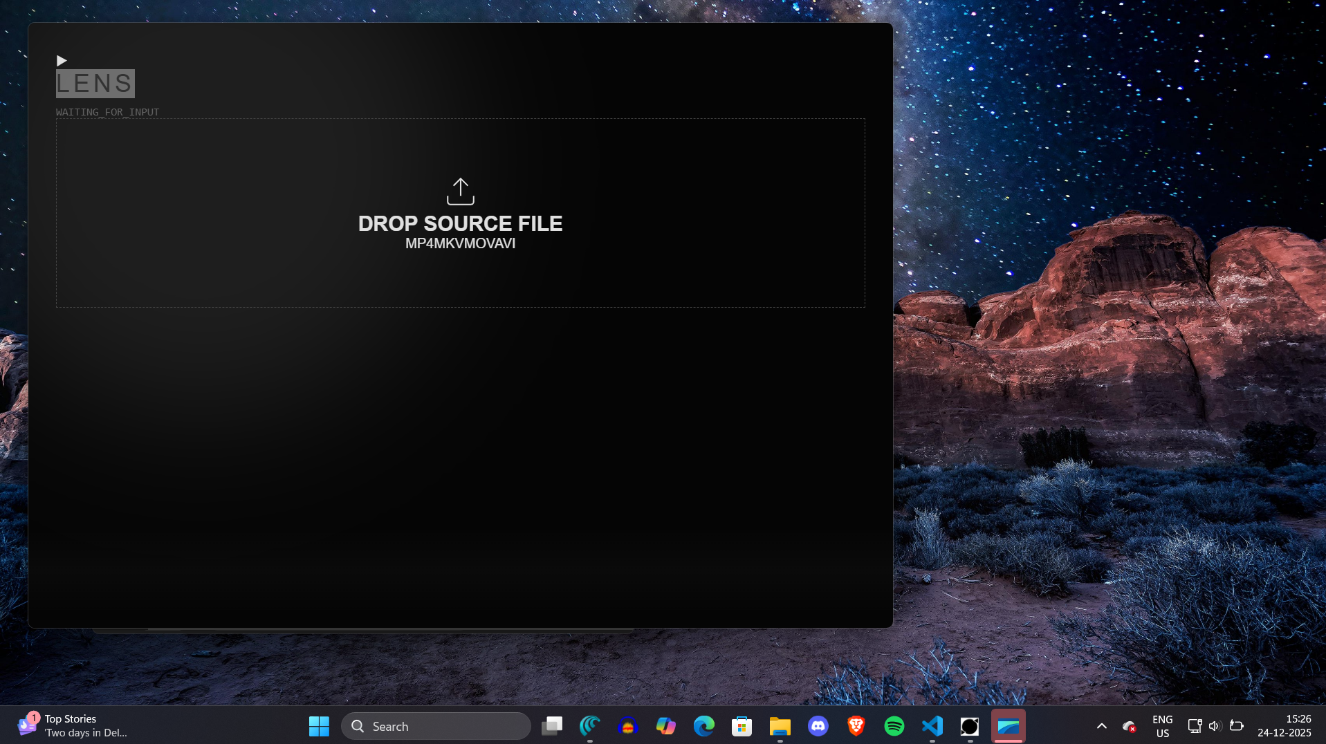 LENS - Main product screenshot demonstrating key features and user interface