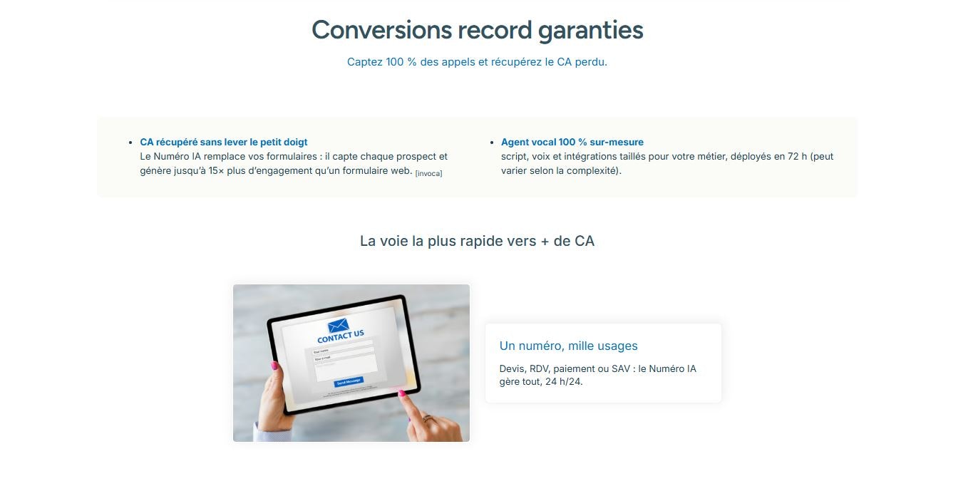 Frenchvox - 24/7 AI -Assistenten, die Anrufe beantworten und verlorene Einnahmen wiedererlangen Medien 3