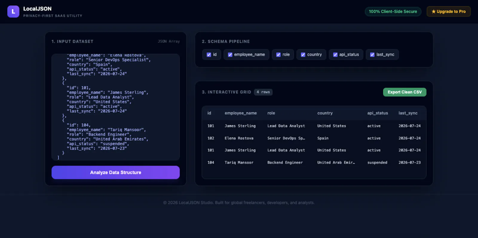 LocalJSON screenshot 1