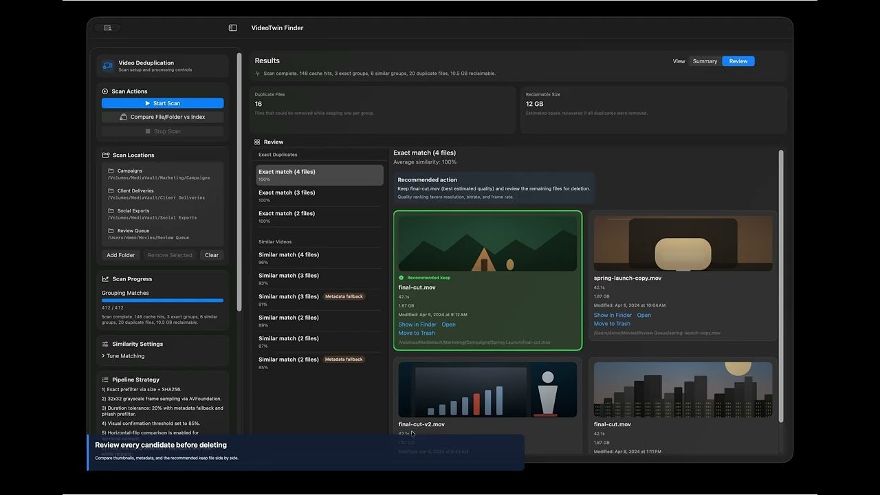 VideoTwin Finder gallery image