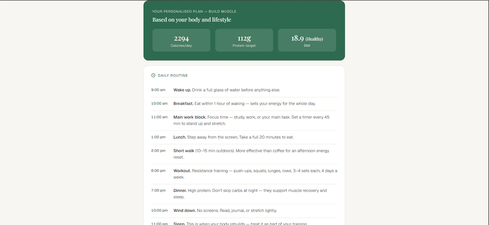 FitPlan screenshot 2