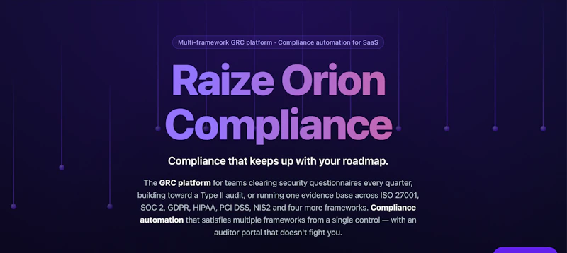 Raize Orion Compliance screenshot 1