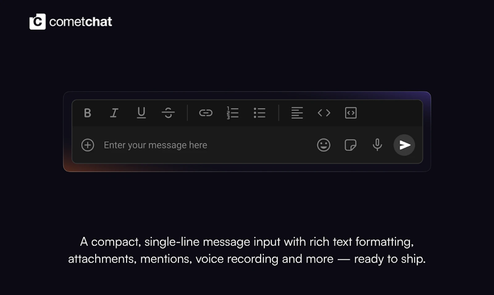 Compact Message Composer by CometChat screenshot 2
