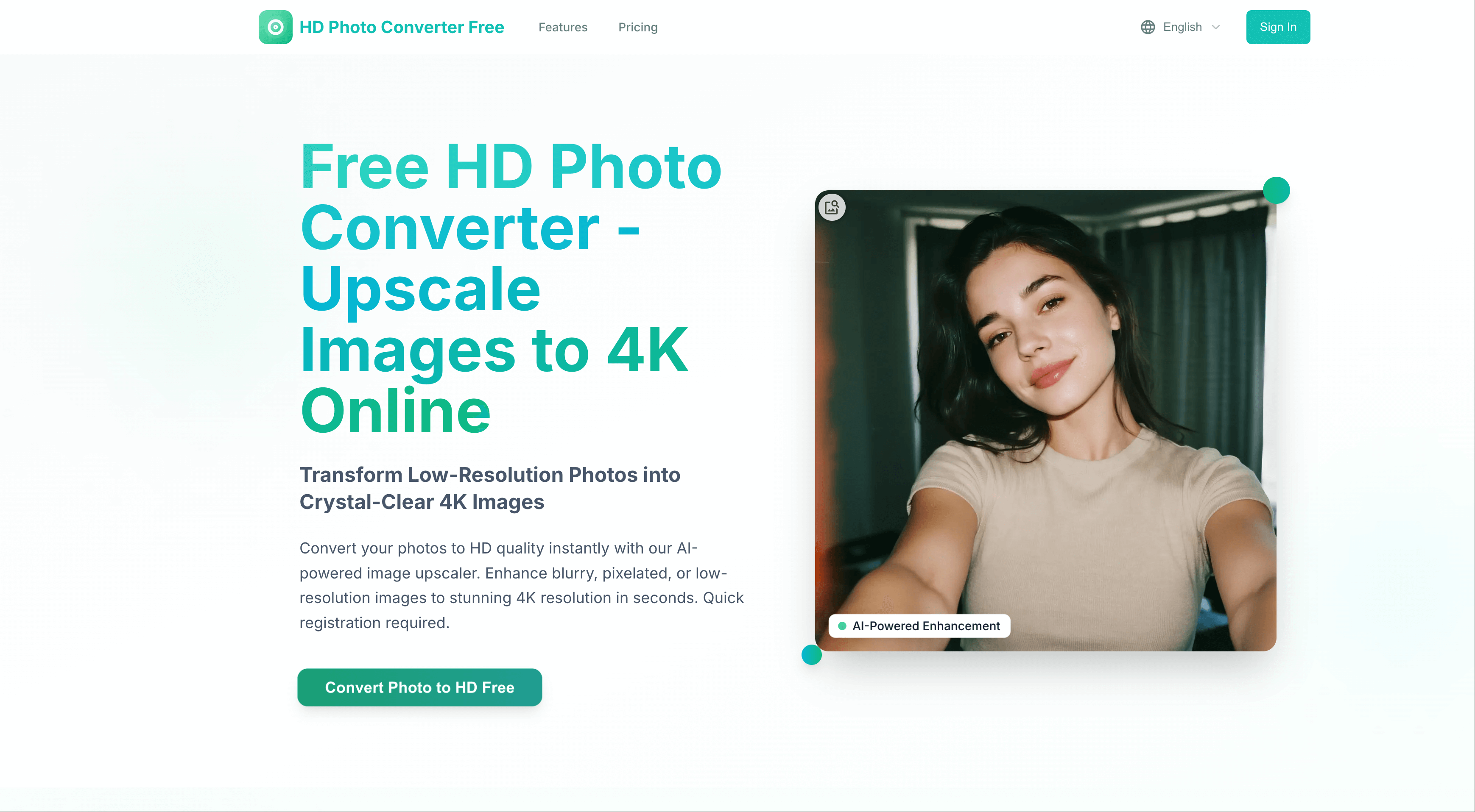 एचडी फोटो कनवर्टर - Upscale Images to 4k ऑनलाइन मीडिया 1