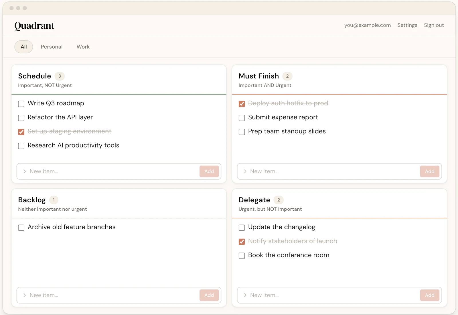 Quadrant screenshot 1