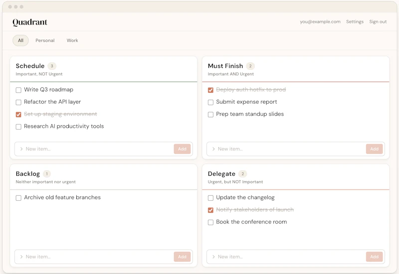 Quadrant screenshot 1