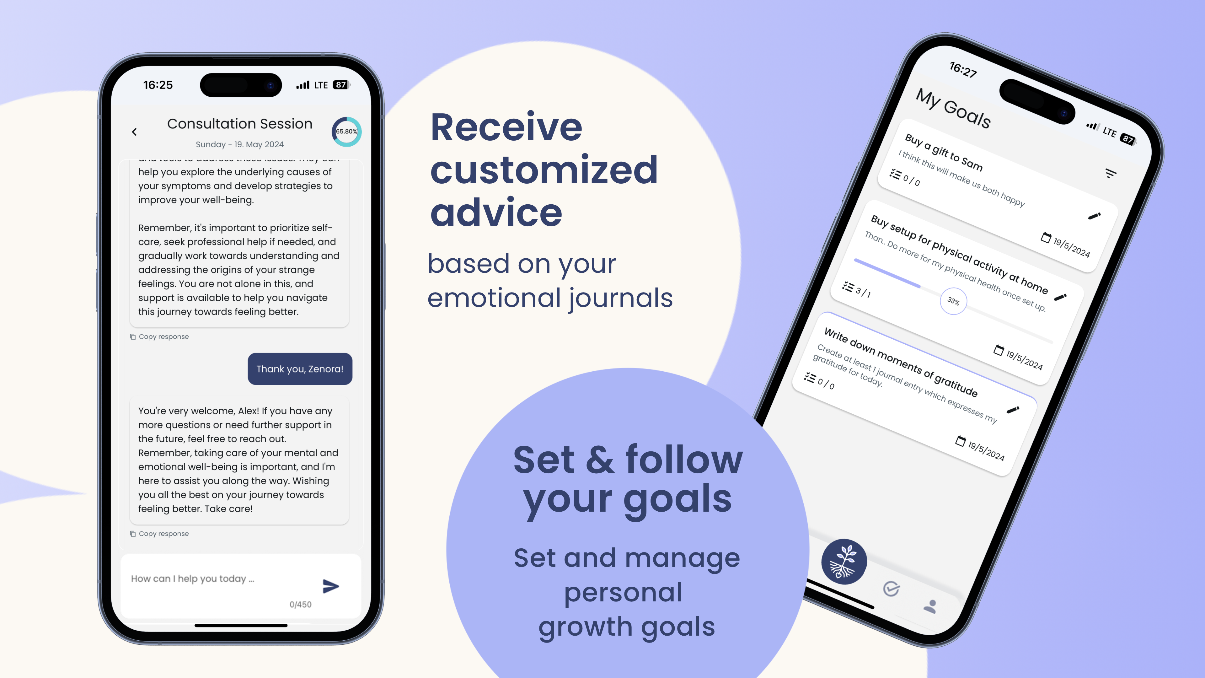 Zenora - AI -Therapeut App für psychische Gesundheit media 2