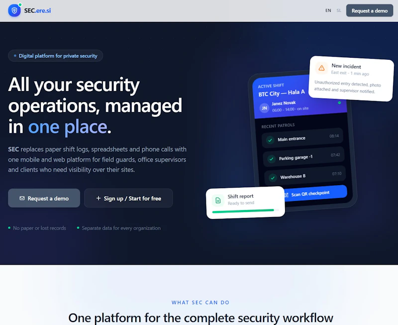 SECAPP Security Operations screenshot 1