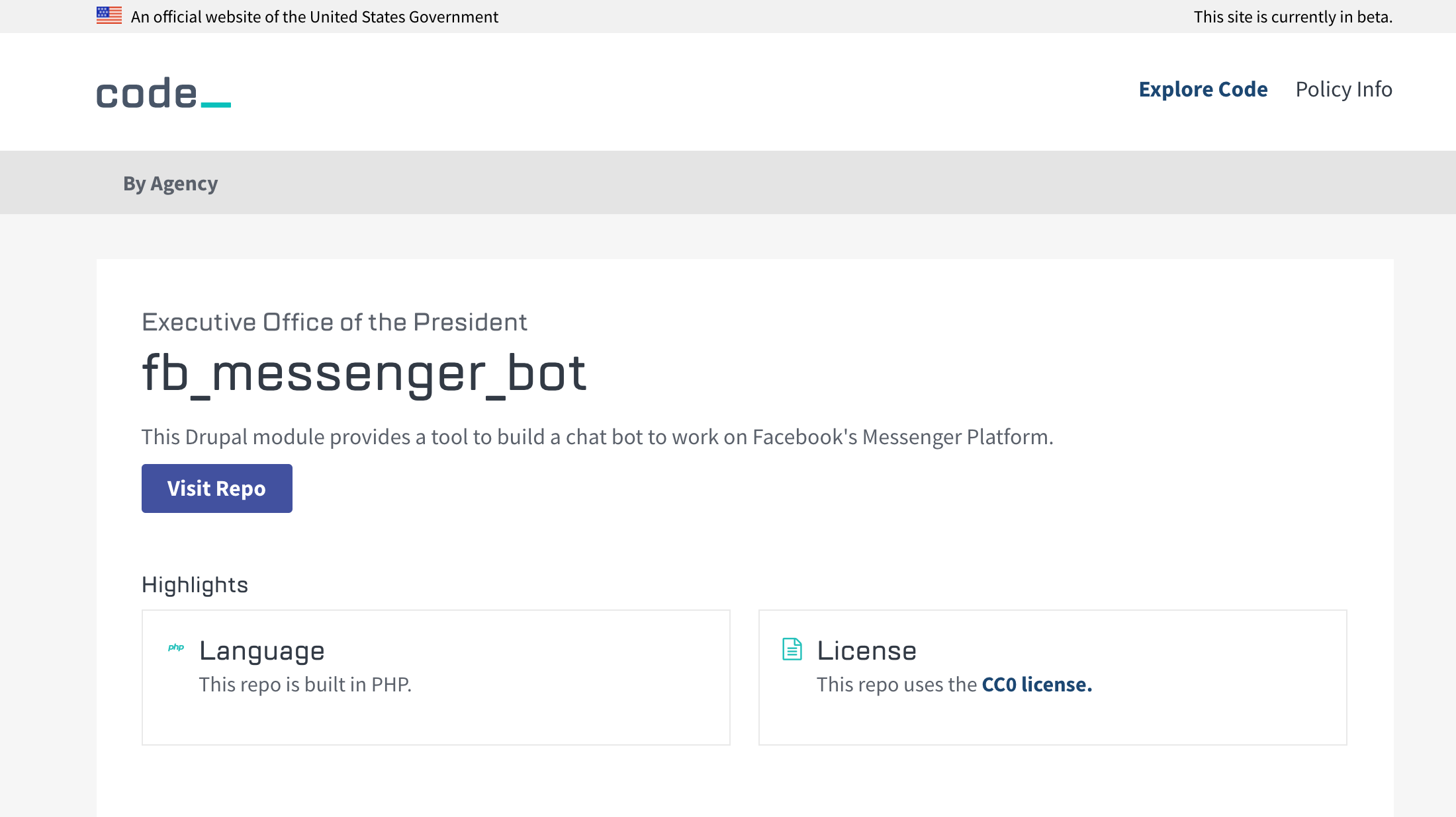 Code.gov gallery image