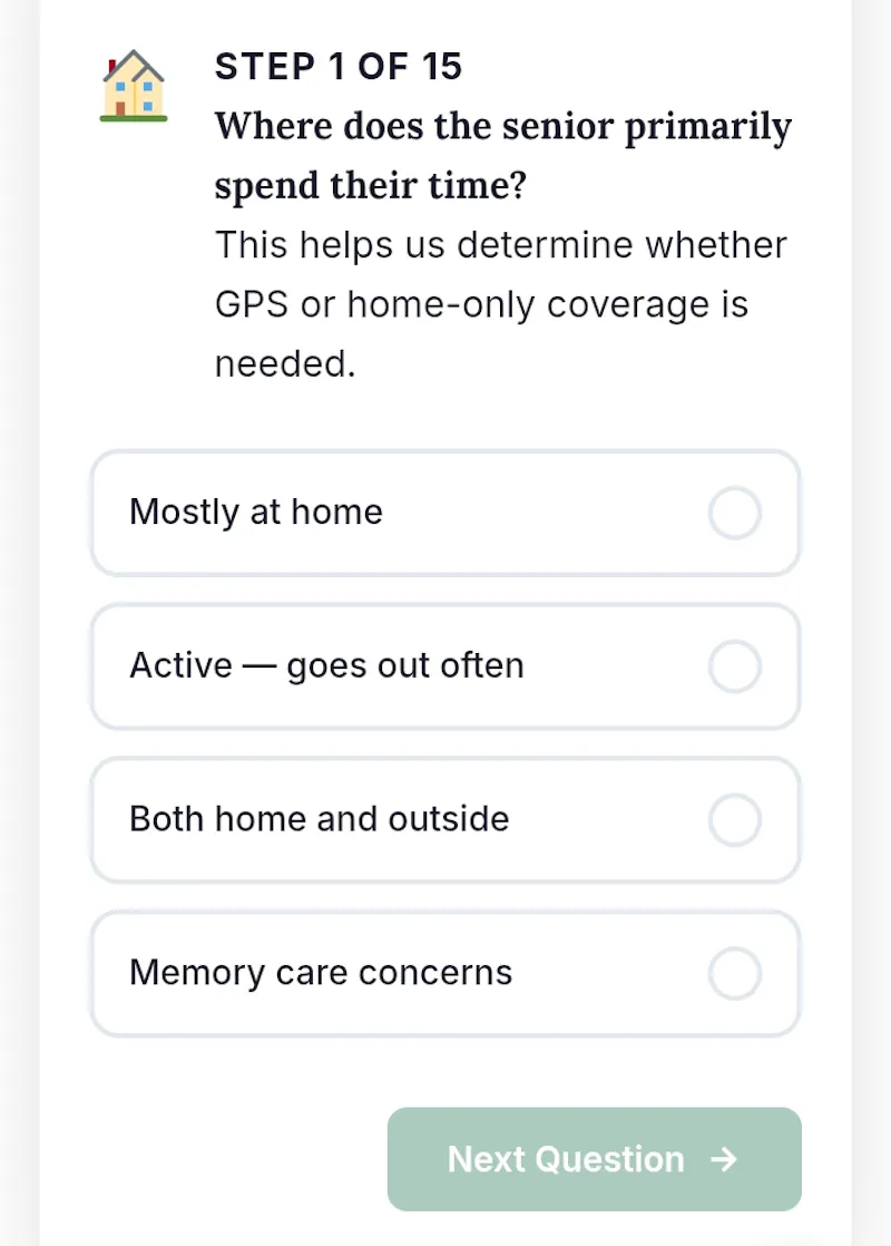 Medical Alert System Comparison Tool screenshot 1