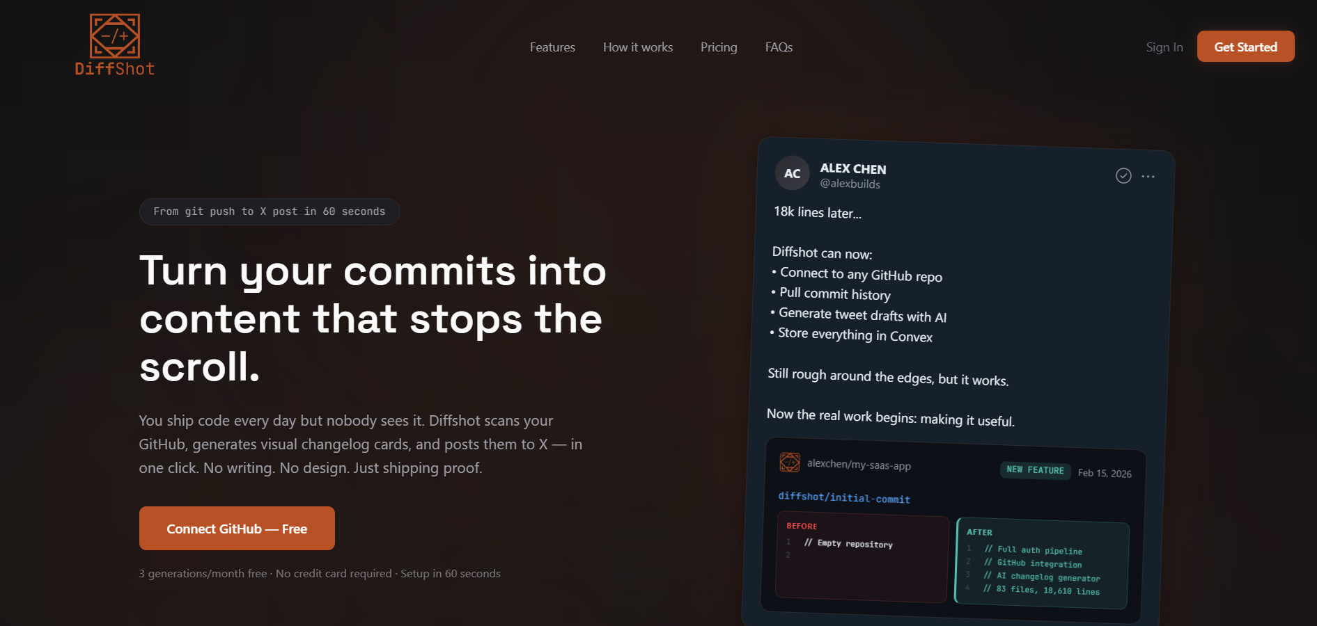 Diffshot - Screenshot 3 showing product features and functionality